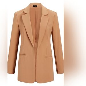 Express Columnist Shine Open Front Blazer